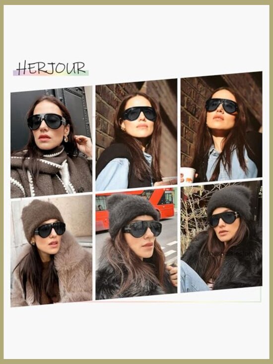Oversized Retro Aviator Sunglasses Classic Vintage UV Protection main image 6